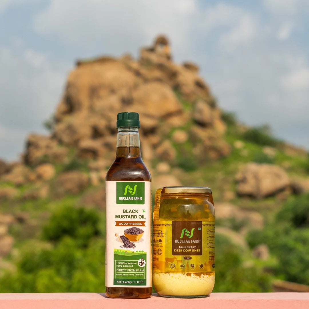 Desi Cow Ghee and Black Mustard Oil