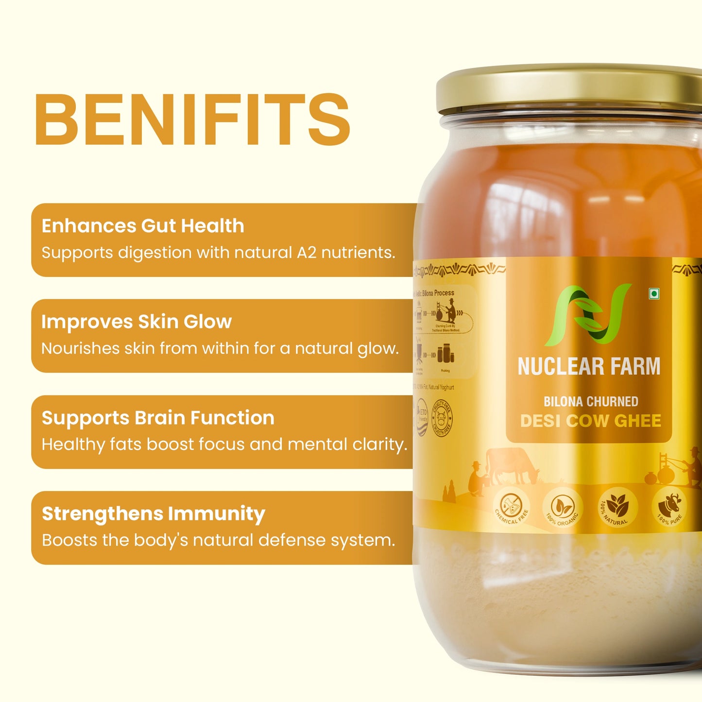 Yellow Mustard Oil and Desi Cow Ghee